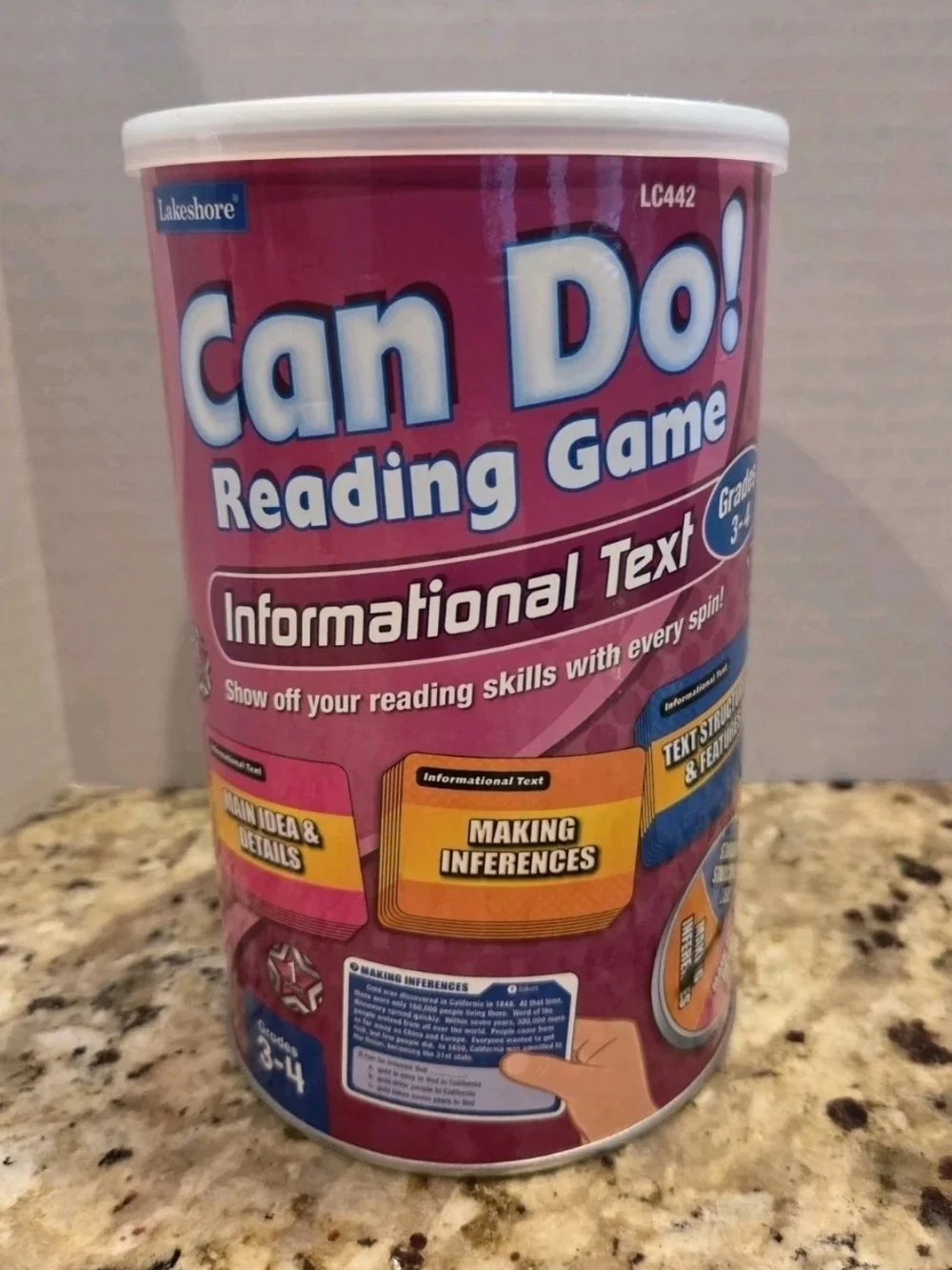 Lakeshore LC442 Can Do! Reading Game Informational Text Grades 3 Missing Spinner